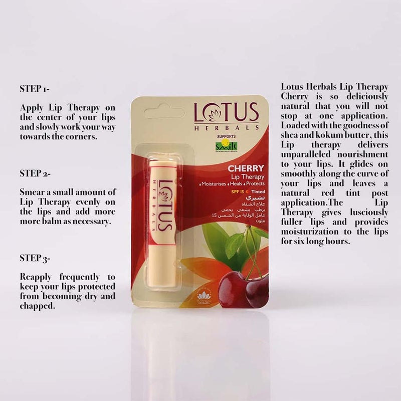 Lotus Herbals Tinted Lip Therapy SPF15 Cherry 4g