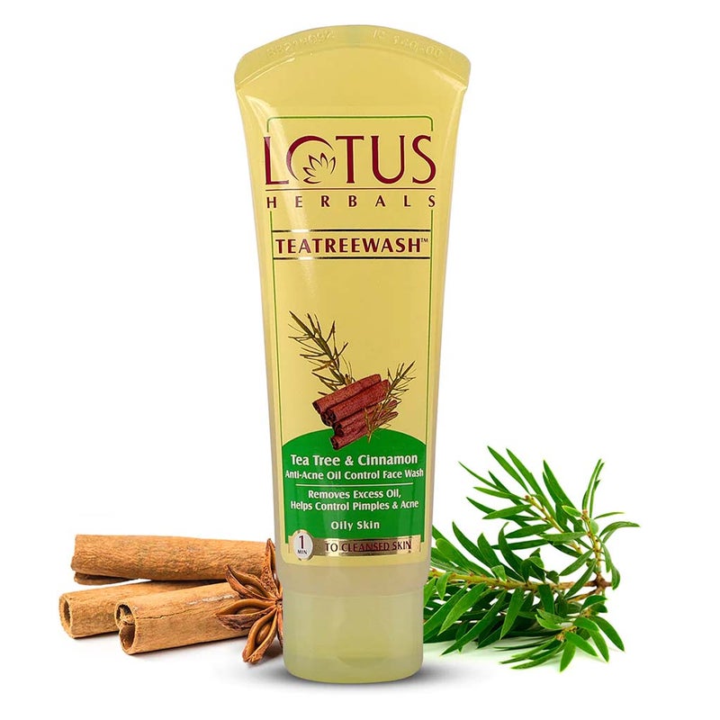 Lotus Herbals Papayablem Papaya-N-Saffron Anti-Blemish Cream 50g + Lotus Herbals Teatreewash Anti-Acne Oil Control Face Wash With Tea Tree & Cinnamon 120g PROMO PACK