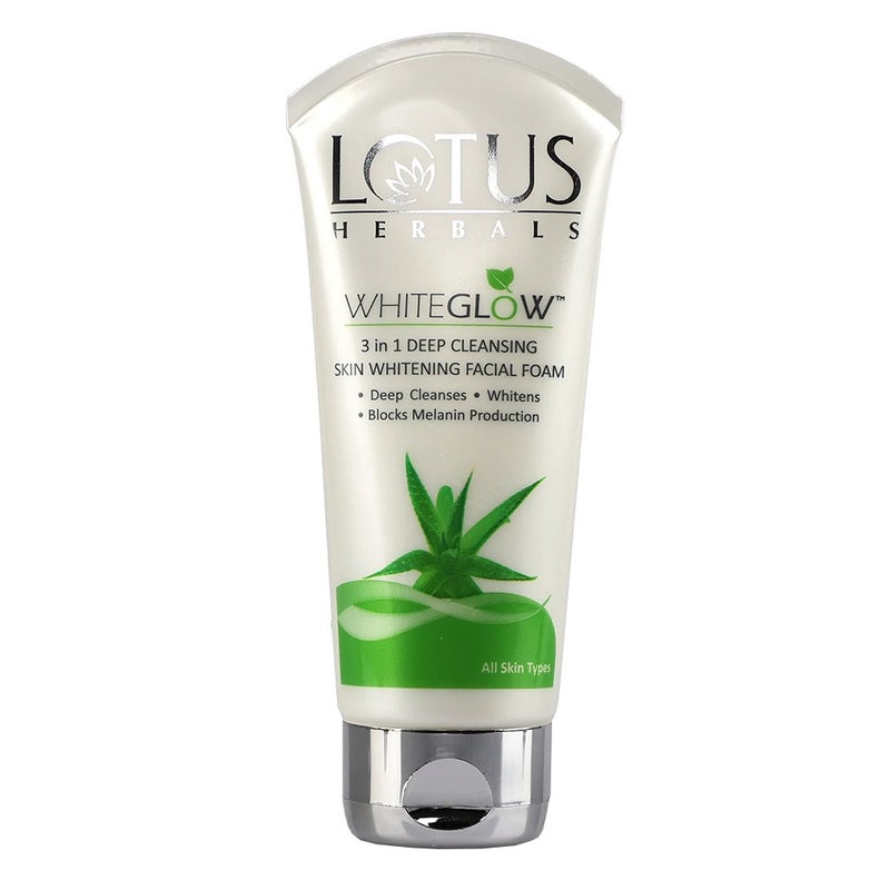 Lotus Herbals Whiteglow 3 In 1 Deep Cleansing Skin Whitening Facial Foam 100g PROMO PACK