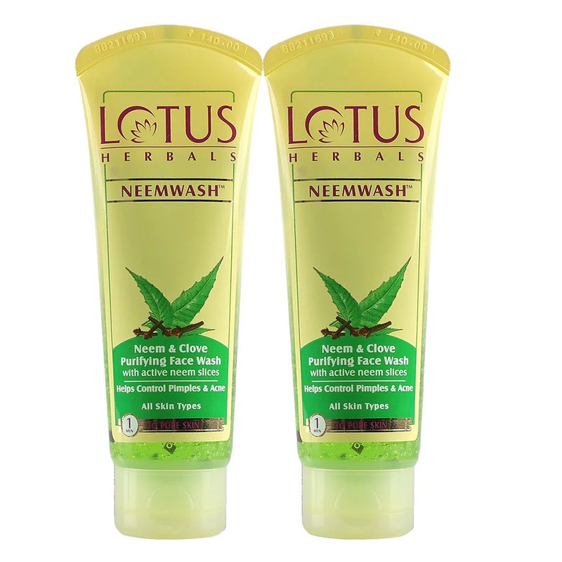 Lotus Neemwash Neem & Clove Purifying Face Wash For Pimple & Acne 120g PROMO PACK