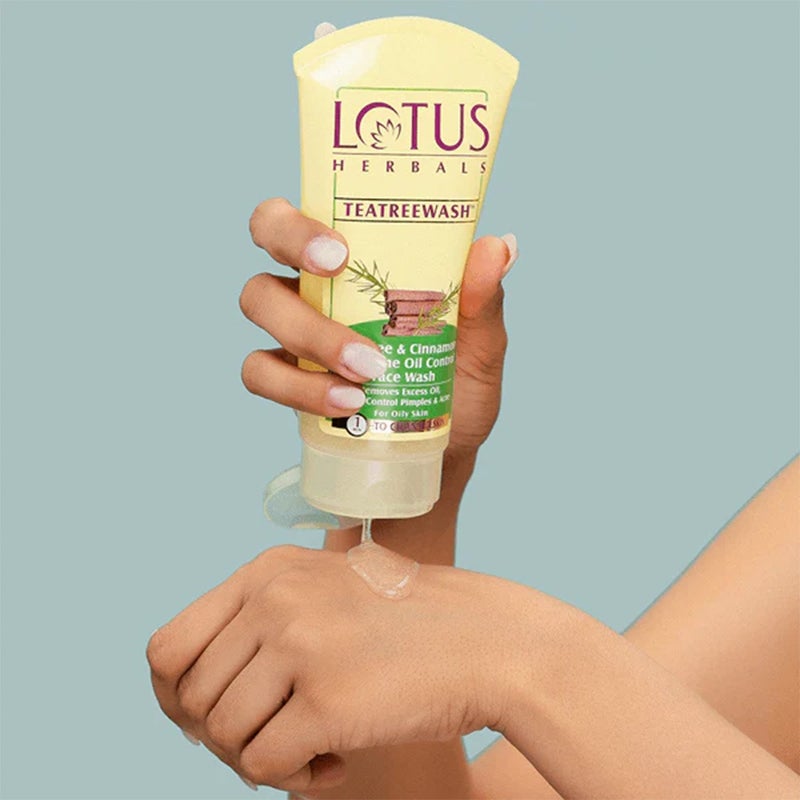 Lotus Herbals Teatreewash Tea Tree & Cinnamon Anti-Acne Oil Control Face Wash 120g PROMO PACK
