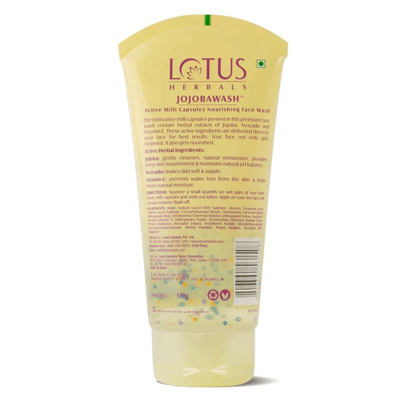 Lotus Jojobawash Active Milli Capsules Nourishing Face Wash For All Skin Types 120g PROMO PACK