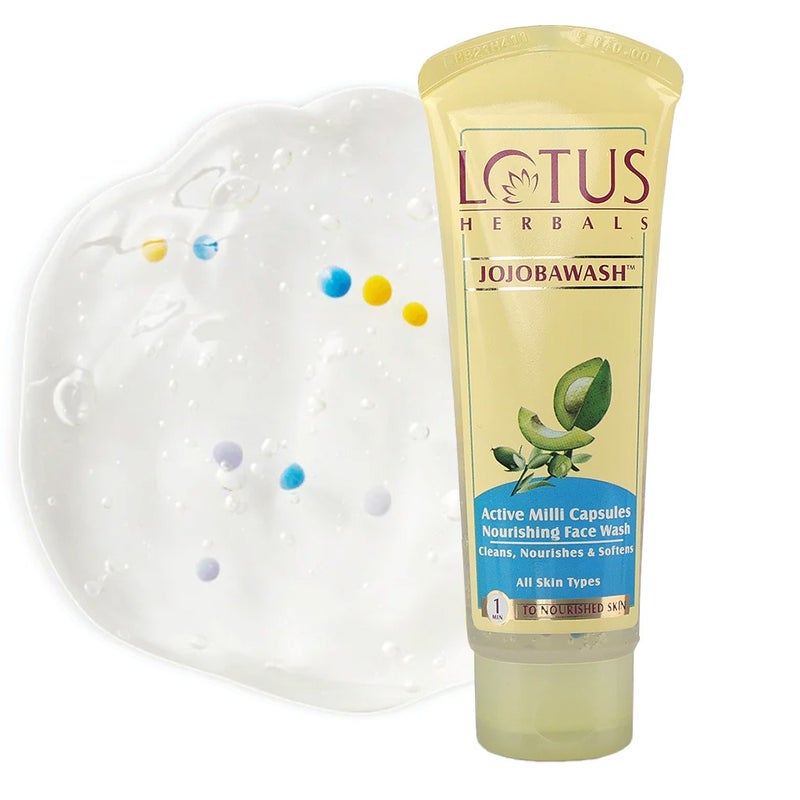 Lotus Jojobawash Active Milli Capsules Nourishing Face Wash For All Skin Types 120g PROMO PACK