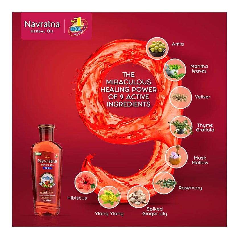 Himani Navratna Stress Relieving Head & Body Massage Oil 100ml