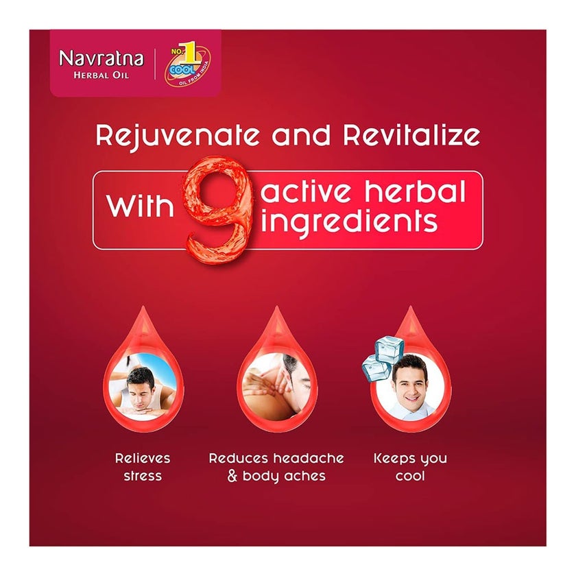 Himani Navratna Stress Relieving Head & Body Massage Oil 200ml