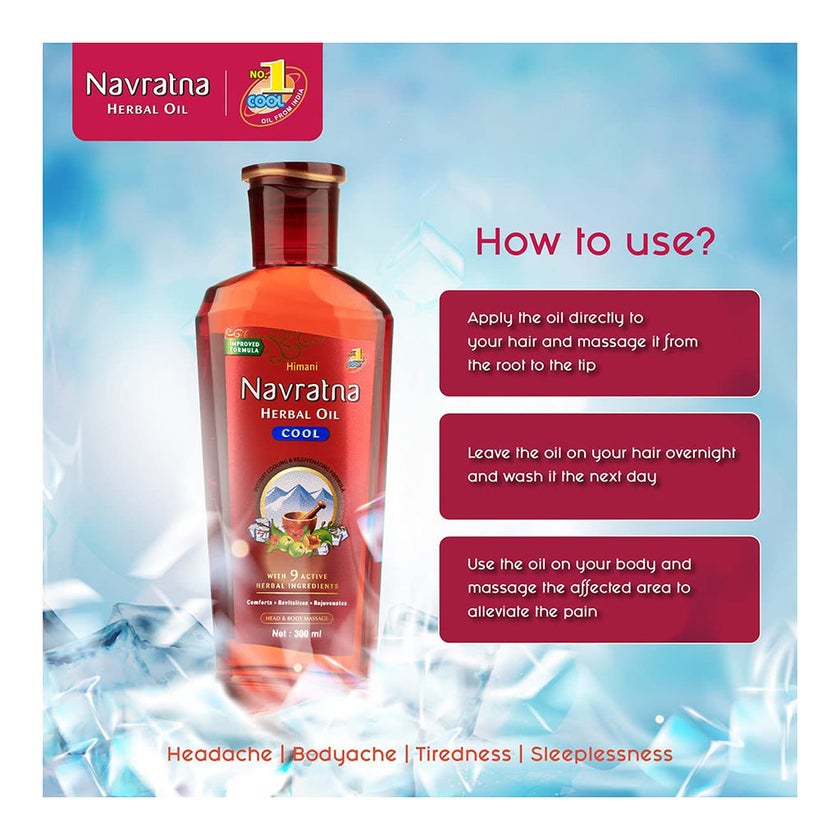 Himani Navratna Stress Relieving Head & Body Massage Oil 200ml