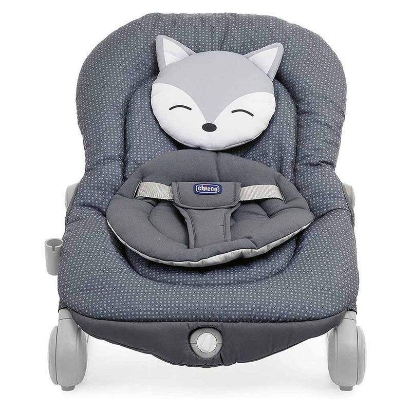 Chicco Balloon Baby Bouncer With Music And Light For 0-18kg baby - Foxy In Grey