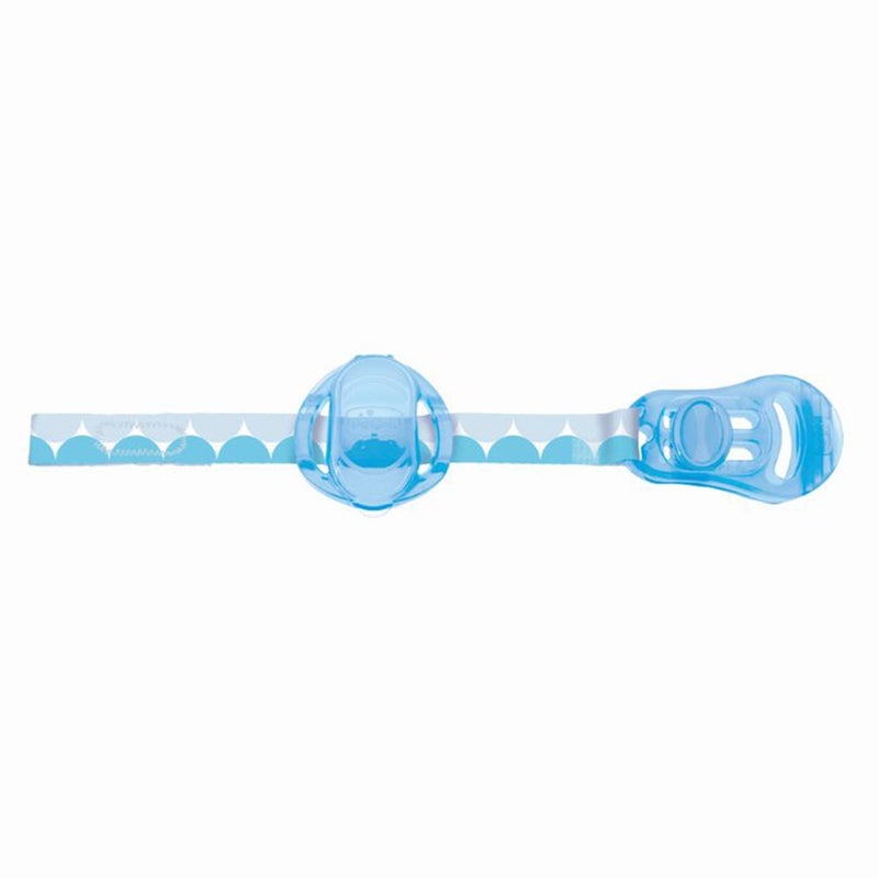 Chicco Pacifier Clip For 0 Months+ Baby - Blue, Pack of 1's