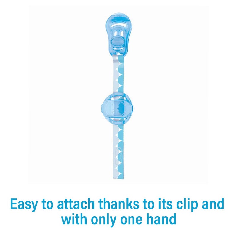 Chicco Pacifier Clip For 0 Months+ Baby - Blue, Pack of 1's