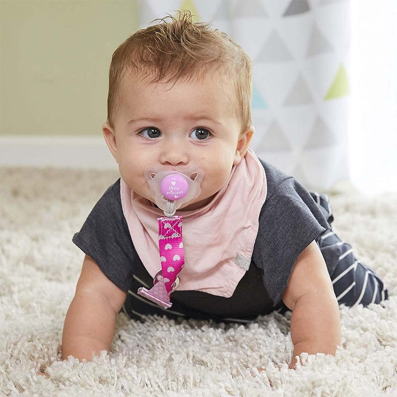 Chicco Universal 2-In-1 Fashion Soother Clip - Pink, Pack of 1's