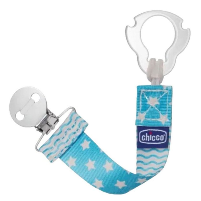 Chicco Universal 2-In-1 Fashion Soother Clip - Blue