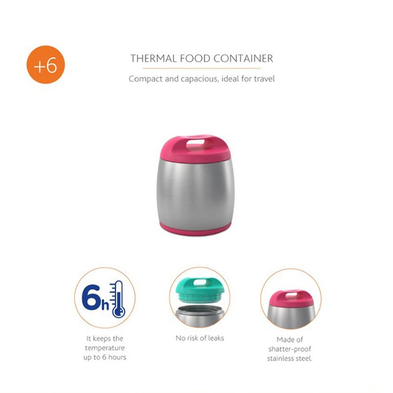 Chicco Thermal Food Container For 6 Months+ Baby - Pink, Pack of 1's