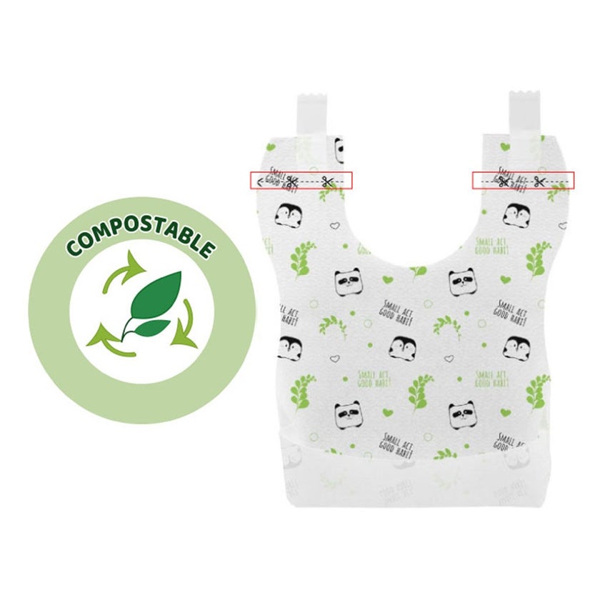 Chicco EcoBibs Compostable Bibs For 6 Months+ Baby, Pack of 36's