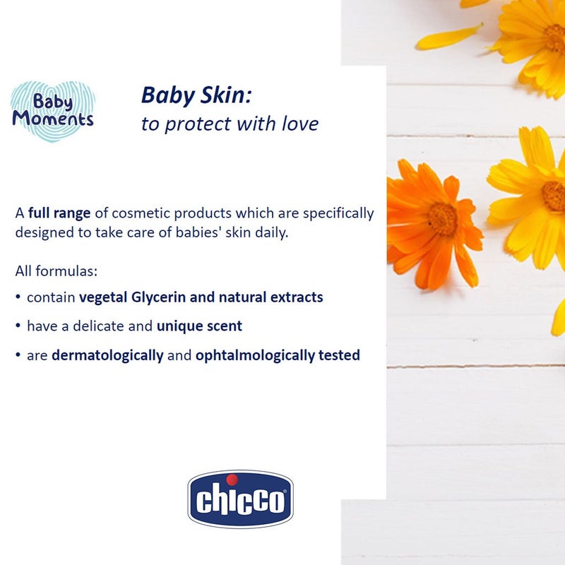 Chicco Baby Moments Beauty Pink Zip Bag With 3 Baby Bath & Skin Care Essentials - Gift Set