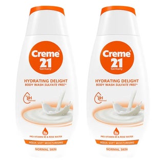 Creme 21 Hydrating Delight Aqua Soft Moisturizing Sulphate-Free Body Wash For Normal Skin, Value Pack of 2 x 250ml