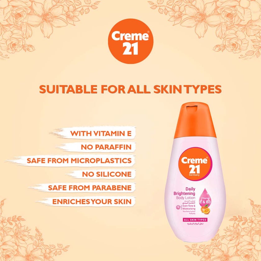 Creme 21 Daily Brightening Body Lotion For All Skin Types 250ml