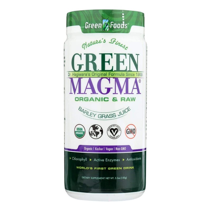 Green Foods Nature's Finest Green Magma Organic & Raw Barley Grass Juice Powder 150g