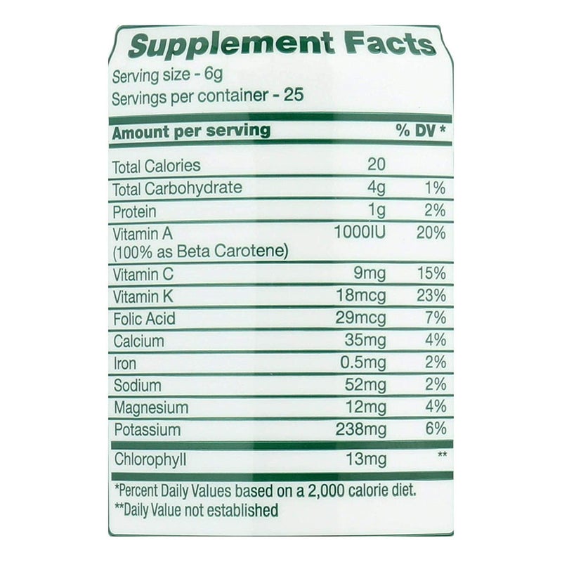 Green Foods Nature's Finest Green Magma Organic & Raw Barley Grass Juice Powder 150g