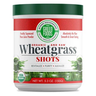 Green Foods Organic And Raw Wheatgrass Shots Freshly Squeezed Pure Juice Powder 150g