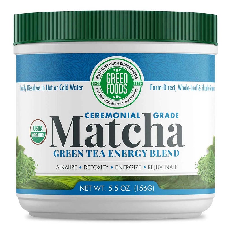 Green Foods Ceremonial Grade Matcha Green Tea Energy Blend Powder 156g