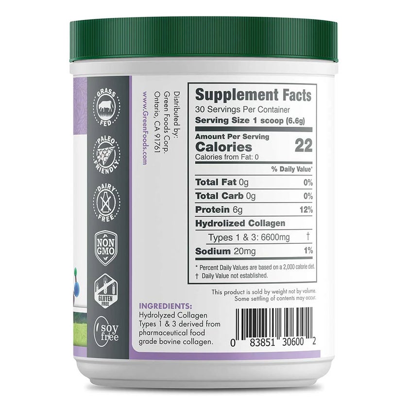 Green Foods Hydrolyzed Collagen Powder 198g