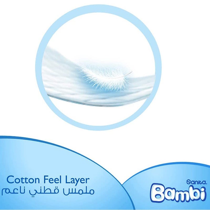 Sanita Bambi Tom And Jerry Baby Diapers, Size 1, For New Born With 2-4 Kg, Value Pack of 48's