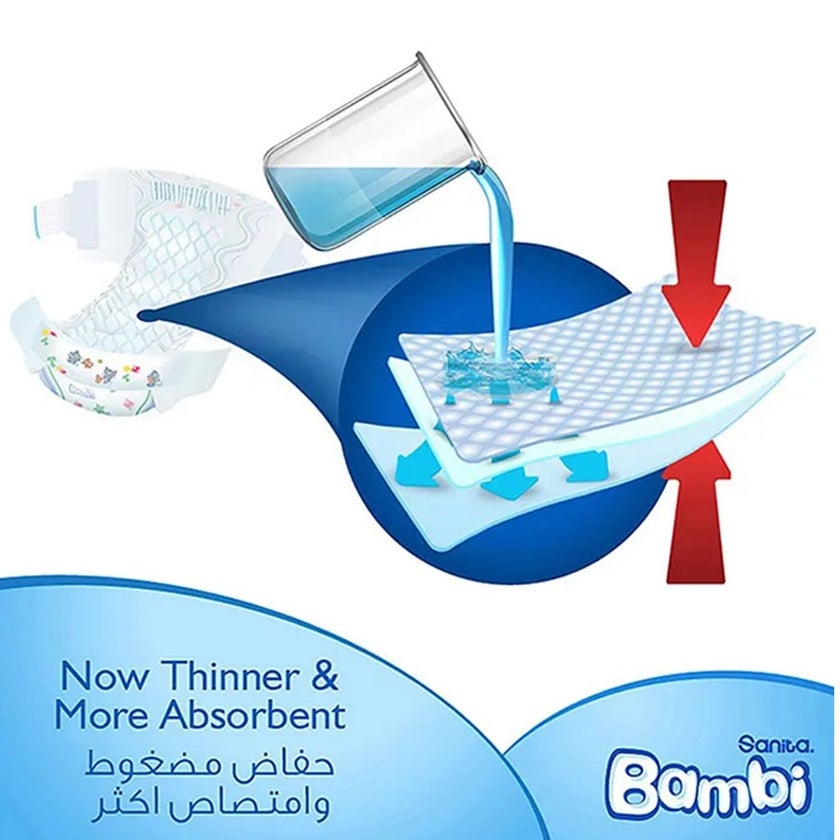 Sanita Bambi Tom And Jerry Baby Diapers, Size 4, Large, For 8-16 Kg Baby, Mega Pack of 160's