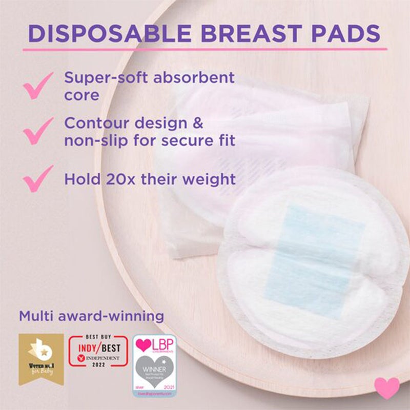 Lansinoh Ultra Thin Stay Dry Disposable Nursing Pads With Blue Lock Core, Pack of 24's