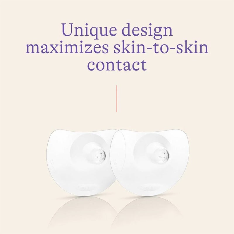 Lansinoh Contact Nipple Shields With Protective Case For Breastfeeding Moms, Size 2, 24mm, Pack of 2's