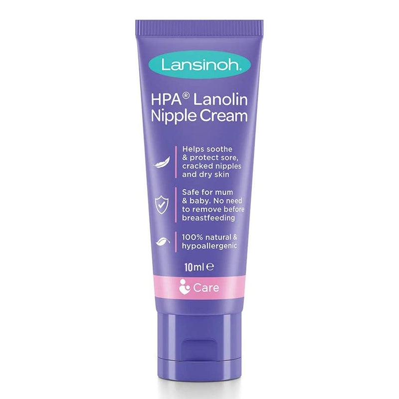 Lansinoh 100% HPA Lanolin Nipple Cream For Sore Nipples & Dry Cracked Skin 10ml