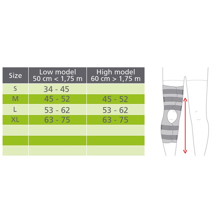 Thuasne Ligaflex Three Pannel Immo 0° Knee Immobilizer Medium With Height 50cm