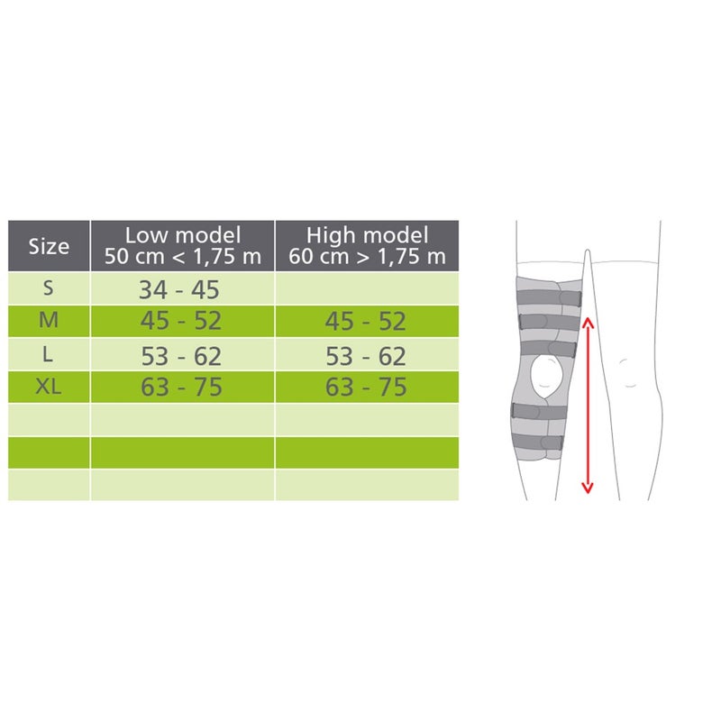 Thuasne Ligaflex Three Pannel Immo 0° Knee Immobilizer Large With Height 60 cm