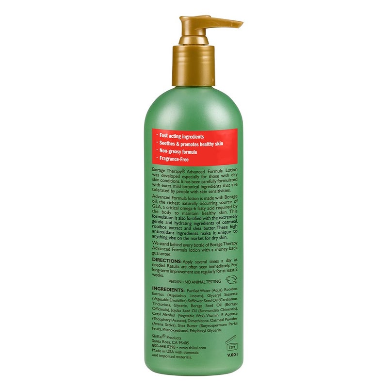 ShiKai Borage Therapy The Dry Skin Solution Advanced Formula Fragrance-Free Lotion 480ml