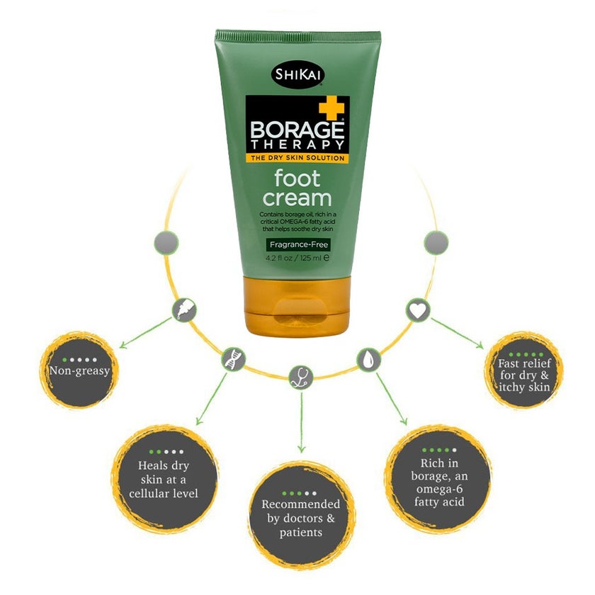 ShiKai Borage Therapy The Dry Skin Solution Fragrance-Free Foot Cream 125ml