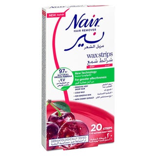 Nair Hair Remover Body Wax Strips With Cherry Extracts, Pack of 20's