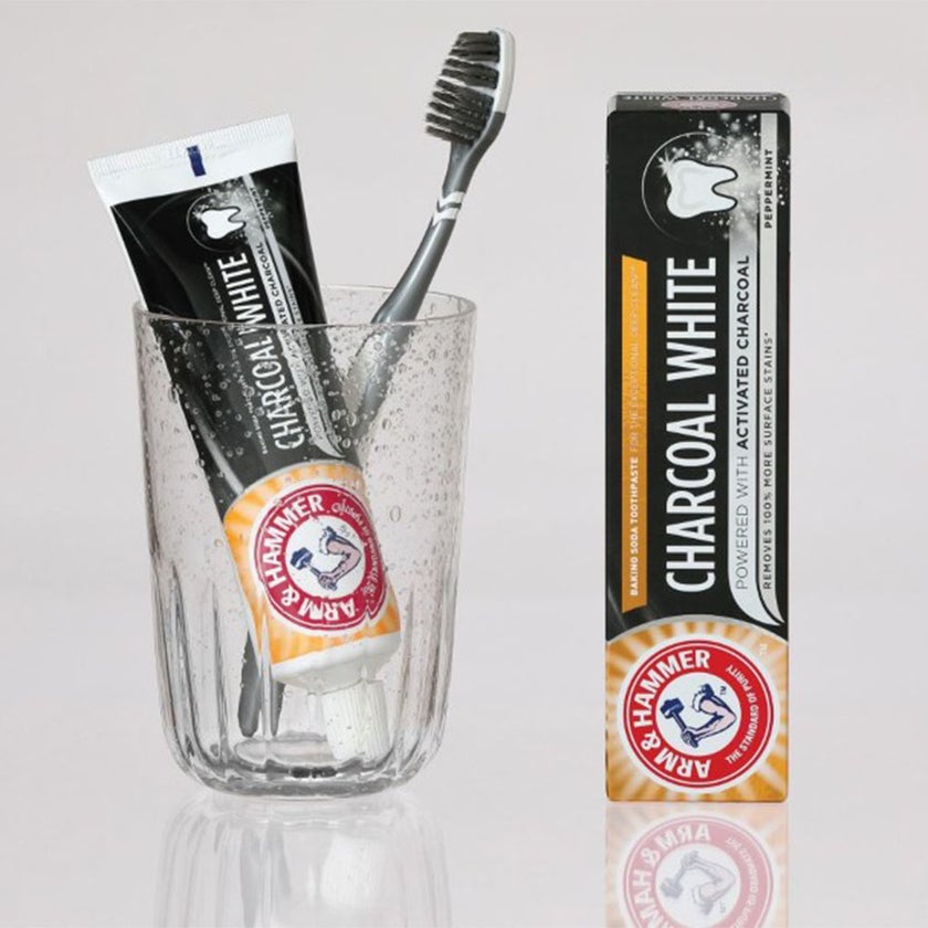 Arm & Hammer Charcoal White Toothpaste With Activated Charcoal For Stain Removal 75ml
