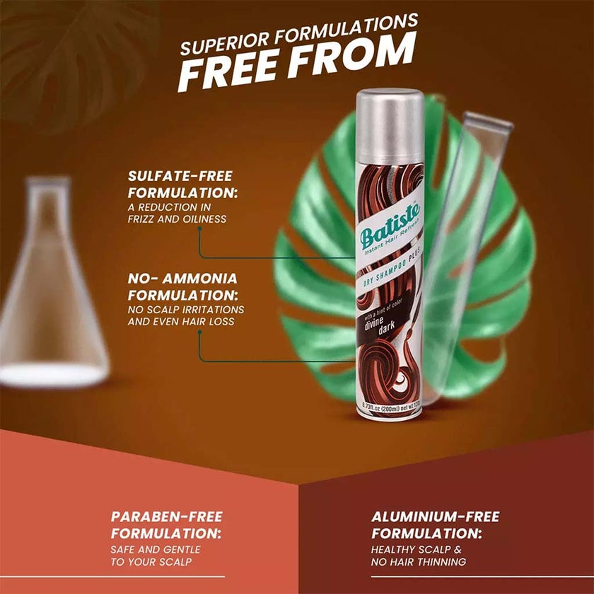 Batiste Instant Hair Refresh Dry Shampoo Plus Divine Dark 200ml