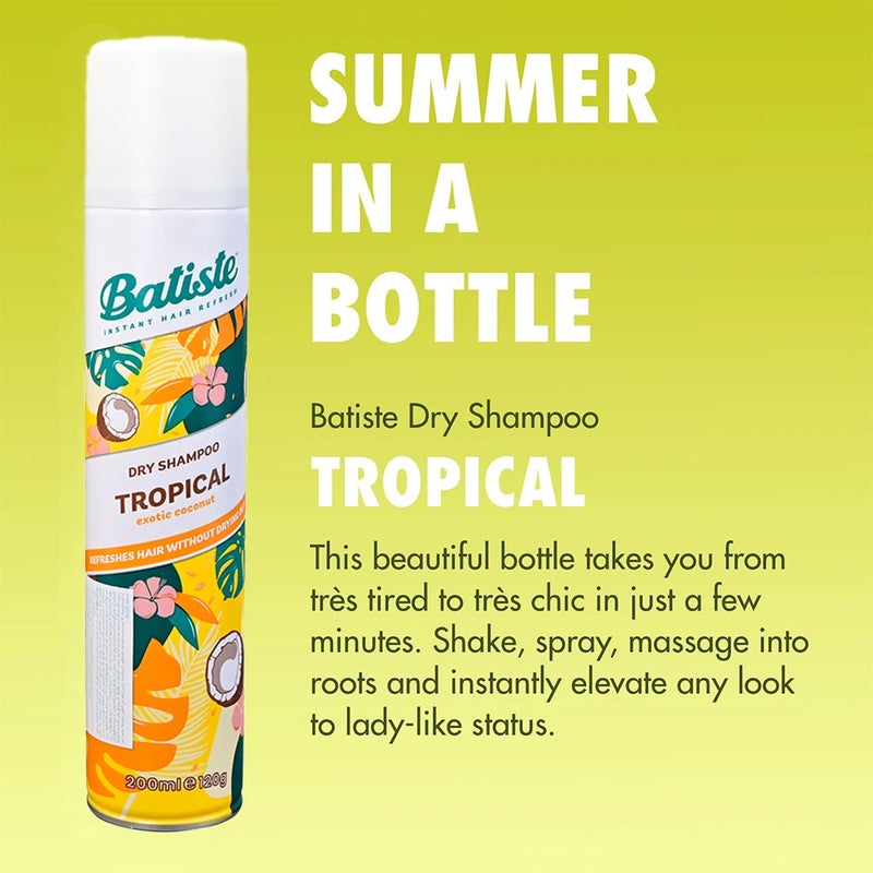 Batiste Instant Hair Refresh Dry Shampoo Tropical 200ml