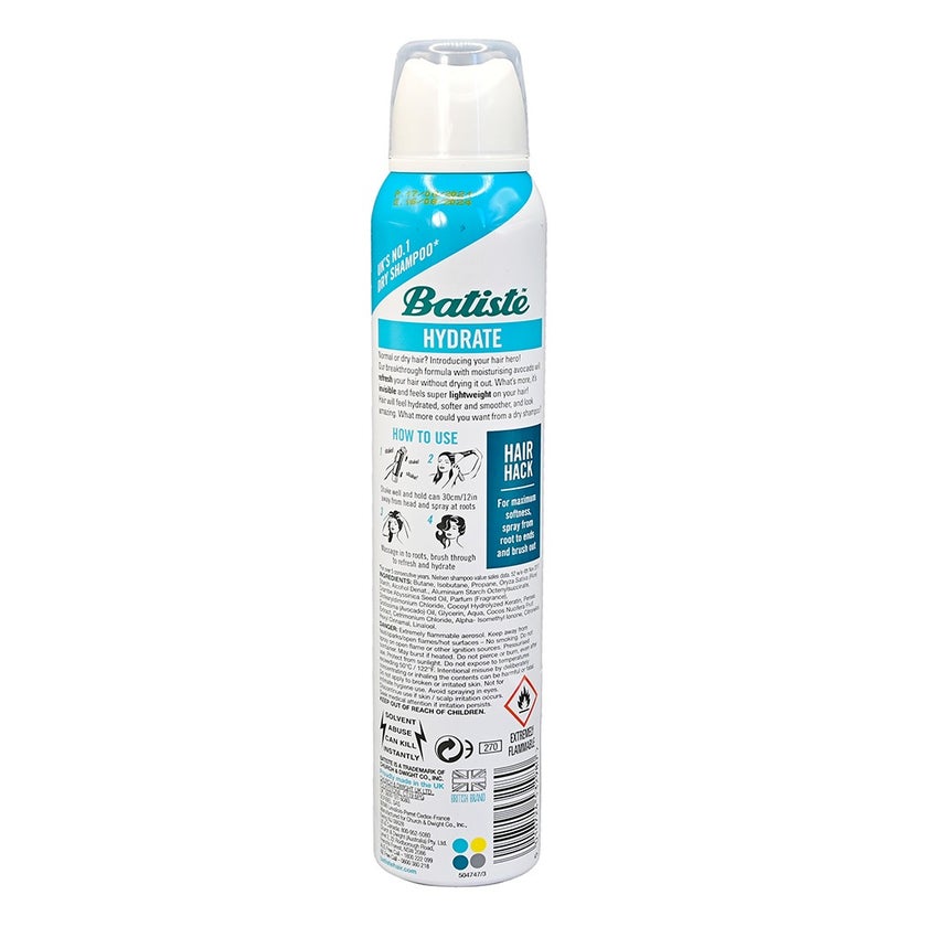 Batiste Instant Hair Refresh Dry Shampoo Hydrate 200ml