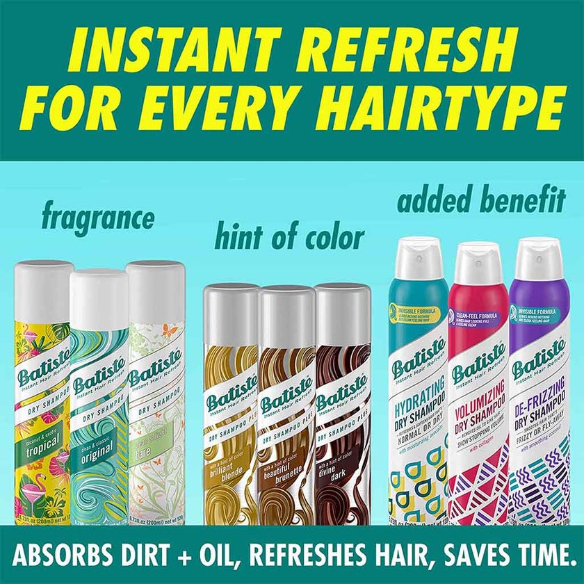 Batiste Instant Hair Refresh Dry Shampoo De-Frizz 200ml