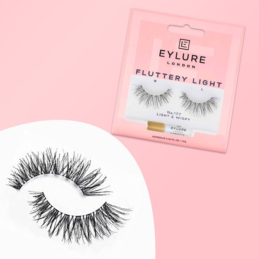 Eylure Fluttery Light False Eye Lashes No. 117 Light & Wispy, Pack of 1 pair