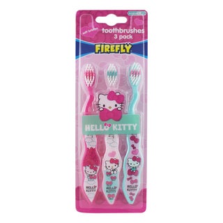 Firefly Hello Kitty Toothbrushes For 3+ Year Kids, Pack of 3's