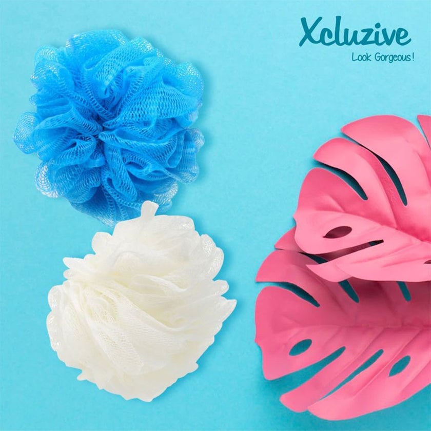 Xcluzive Skin Exfoliating Bath & Shower Sponges, Pack of 2 Pieces