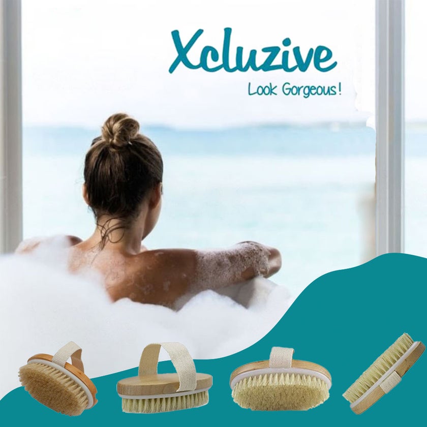 Xcluzive Wooden Bath Brush With Natural Bristles