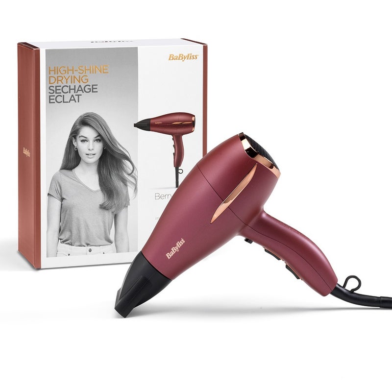 Babyliss High-Shine Drying 2200W Smooth Ultra fast Shine Boosting Hair Dryer - Berry Crush