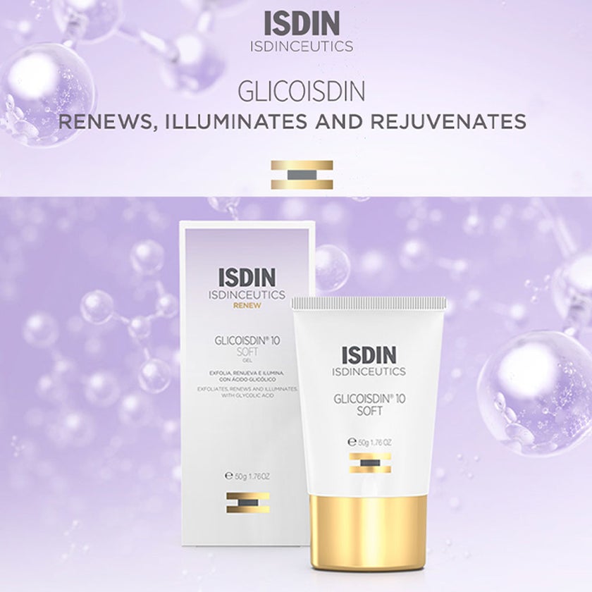 Isdin Isdinceutics Renew Glicoisdin 10 Soft Facial Night Gel with Peeling Glycolic acid 50g