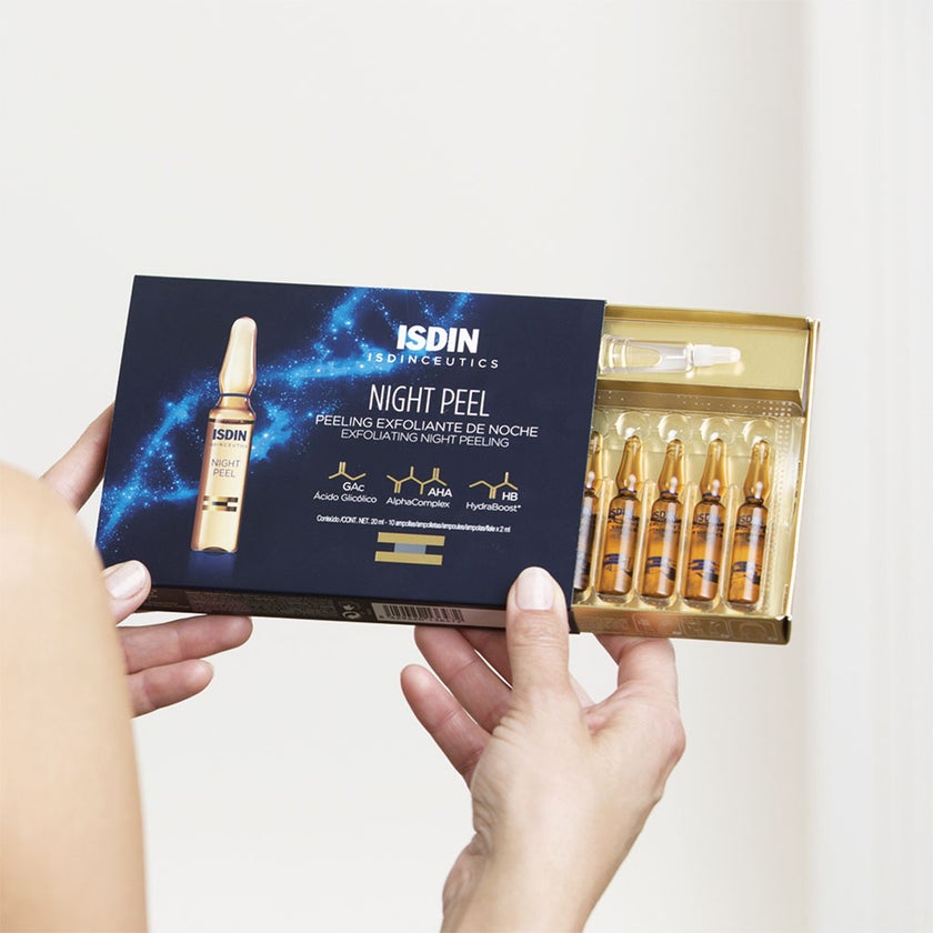 Isdin Isdinceutics Exfoliating Night Peeling Facial solution 2mlX10 Ampoules, PROMO PACK of 2 boxes
