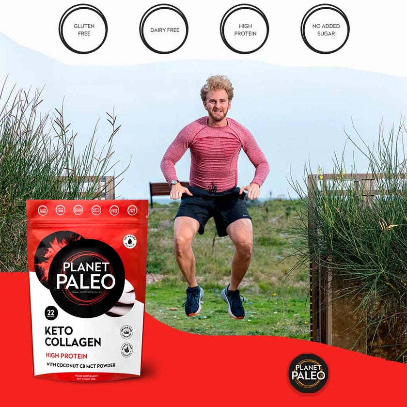 Planet Paleo High Protein Keto Collagen with Coconut C8 MCT Powder 220g, 22 Servings