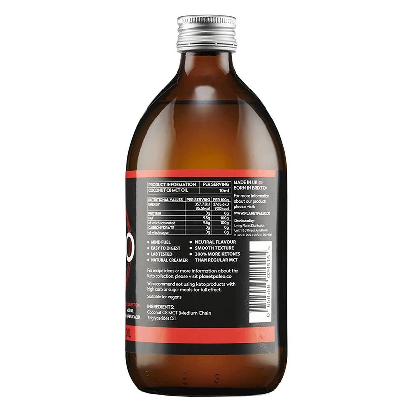 Planet Paleo Keto C8 MCT Oil 500ml, 50 Servings