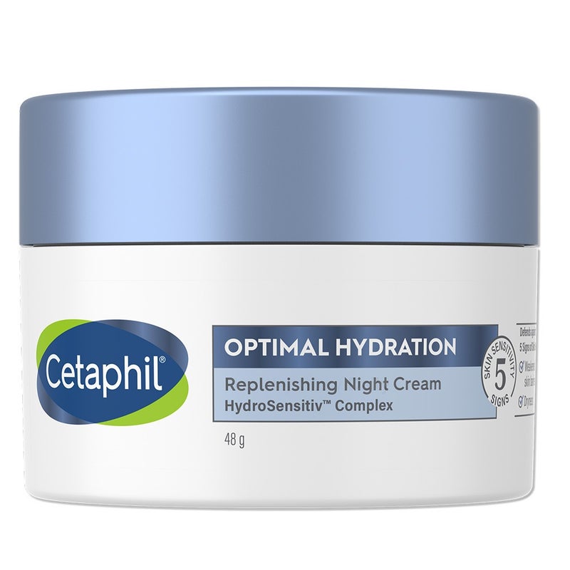 Cetaphil Optimal Hydration Replenishing Night Cream For Dry or Dehydrated Skin 48g